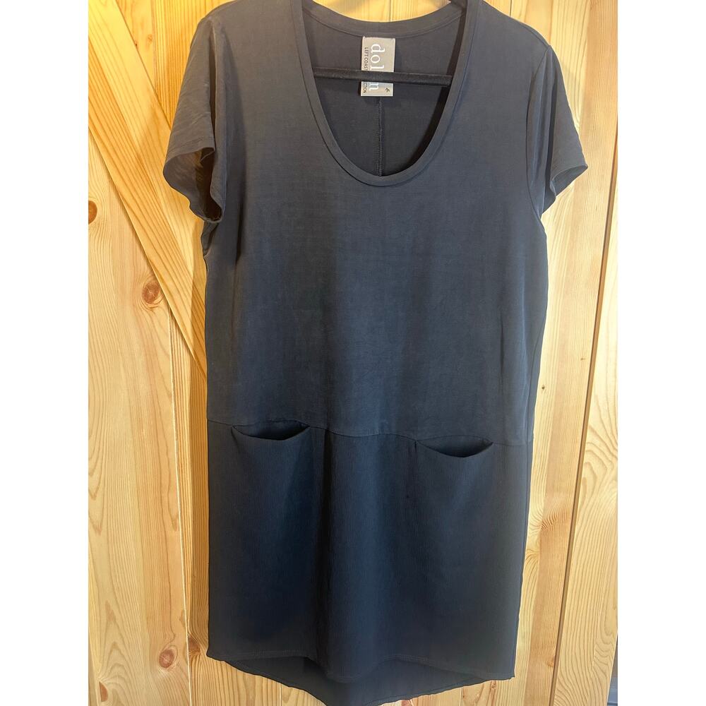Dolan Left Coast Collection Black Pocket T- Shirt Dress - Size M